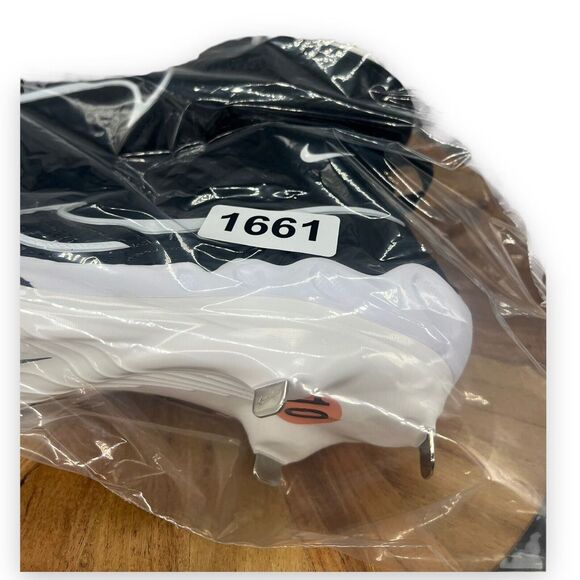 Nike Baseball Cleats Men's 10 Black White Metal Alpha Huarache NXT DJ6517-001 - Picture 9 of 10